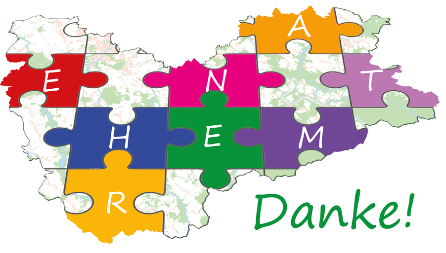 Map der Sächsischen SChweiz-Osterzgebirge mit Buchstaben