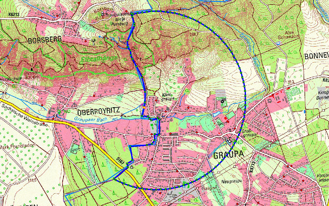Karte mit Sperrbezirk