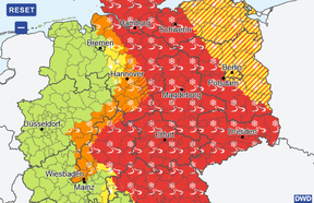 Symbolbild Karte des DWD