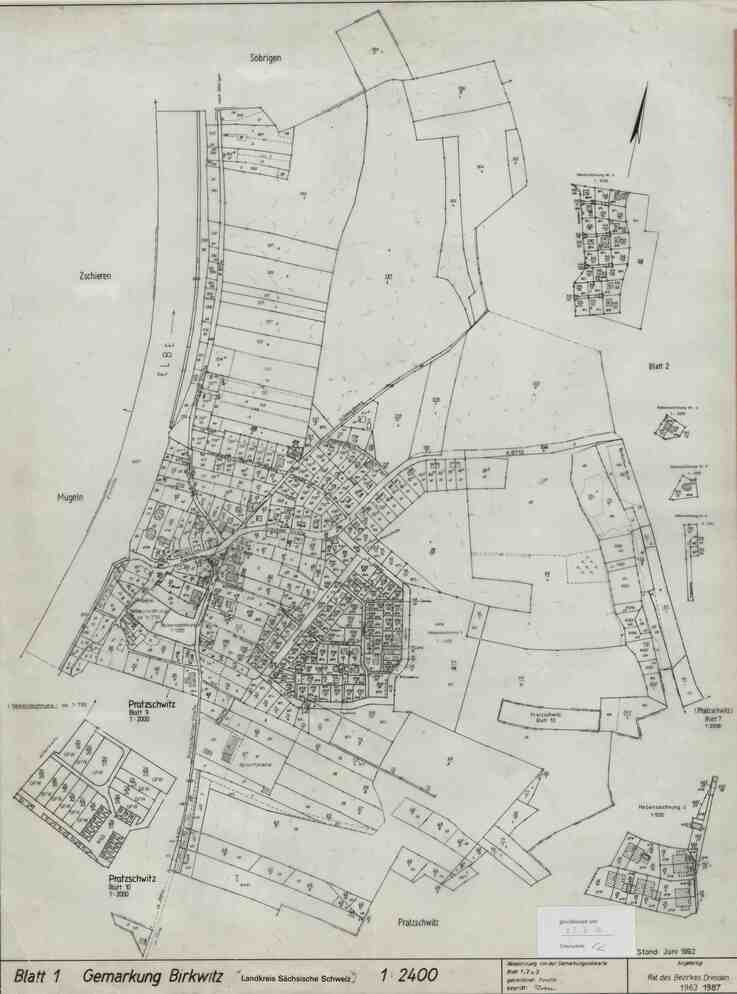 letzte analoge amtliche Liegenschaftskarte