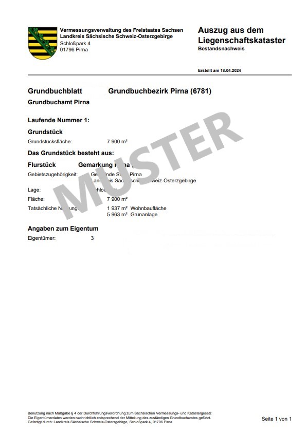 Bestandsnachweis