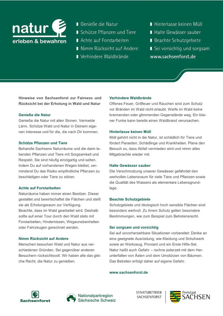 Infoschreiben Natur erleben & bewahren