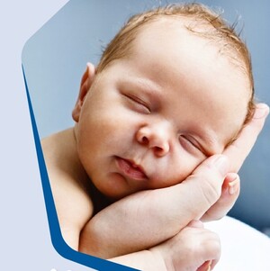 Bild Hand hält einen Säuglingskopf