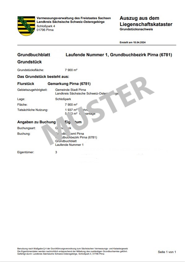 Grundstücksnachweis