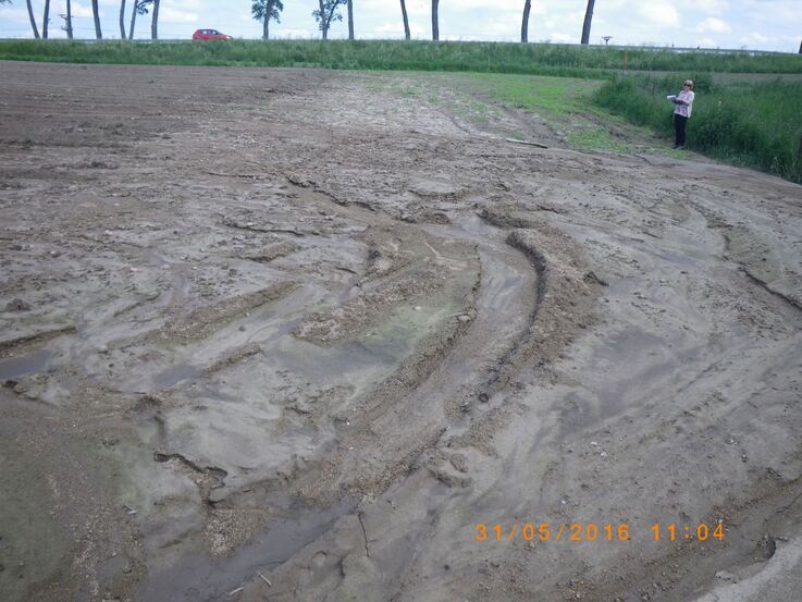 Bodenabspülung durch Starkniederschlag