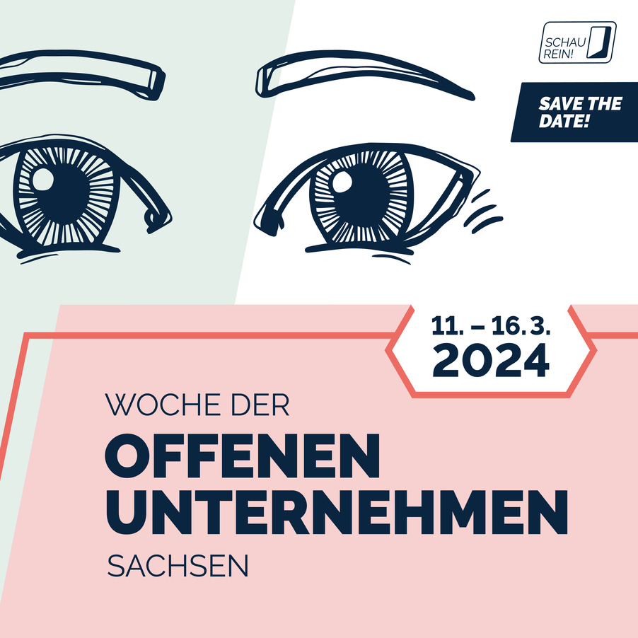 Save the Date Schau Rein Woche der offenen Unternehmen 11.-16.3.2024