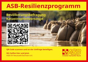 Plakat ASB Reilienzprogramm Bevölkerungsbefragung Katastrophenvorsorge