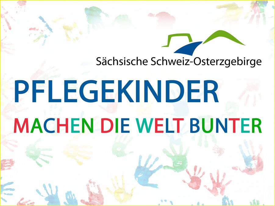 Logo Pflegekinder machen die Welt bunter